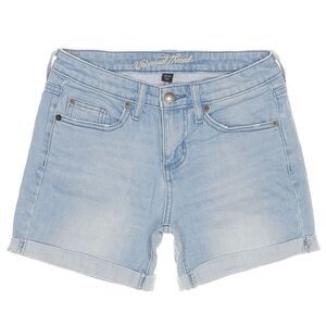 Universal Thread Mid Rise Boyfriend Shorts Size 00 W25 Junior Blue Denim Stretch